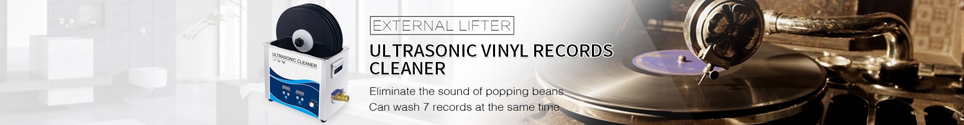 Vinyl record ultrasonic cleaner